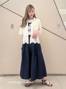 「DRESSTERIOR（ドレステリア）のアイテム（Tシャツ/カットソー）」を使った、natsukiさん（レディース・160cm）の夏コーディネート