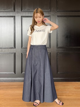 「DRESSTERIOR（ドレステリア）のアイテム（Tシャツ/カットソー）」を使った、natsukiさん（レディース・160cm）の夏コーディネート