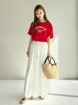 「DRESSTERIOR（ドレステリア）のアイテム（Tシャツ/カットソー）」を使った、natsukiさん（レディース・160cm）の春コーディネート