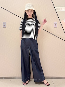 「DRESSTERIOR（ドレステリア）のアイテム（Tシャツ/カットソー）」を使った、natsukiさん（レディース・160cm）の夏コーディネート