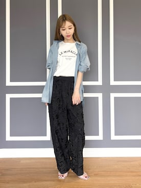 「DRESSTERIOR（ドレステリア）のアイテム（Tシャツ/カットソー）」を使った、natsukiさん（レディース・160cm）の夏コーディネート