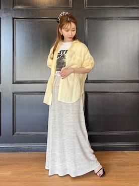 「DRESSTERIOR（ドレステリア）のアイテム（Tシャツ/カットソー）」を使った、natsukiさん（レディース・160cm）の春コーディネート