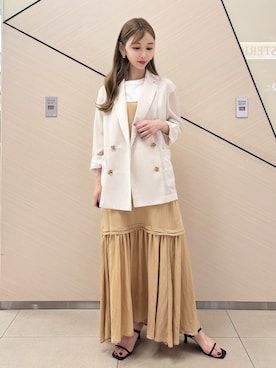 「DRESSTERIOR（ドレステリア）のアイテム（Tシャツ/カットソー）」を使った、natsukiさん（レディース・160cm）の夏コーディネート