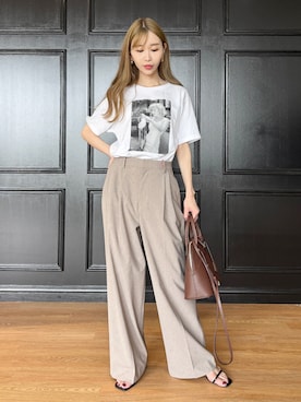 「DRESSTERIOR（ドレステリア）のアイテム（Tシャツ/カットソー）」を使った、natsukiさん（レディース・160cm）の夏コーディネート
