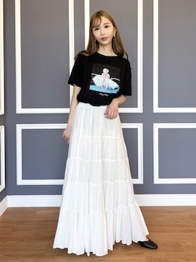 「DRESSTERIOR（ドレステリア）のアイテム（Tシャツ/カットソー）」を使った、natsukiさん（レディース・160cm）の夏コーディネート