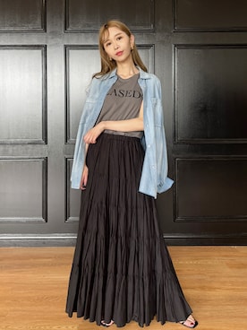 「DRESSTERIOR（ドレステリア）のアイテム（Tシャツ/カットソー）」を使った、natsukiさん（レディース・160cm）の夏コーディネート