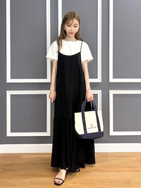 「DRESSTERIOR（ドレステリア）のアイテム（Tシャツ/カットソー）」を使った、natsukiさん（レディース・160cm）の夏コーディネート