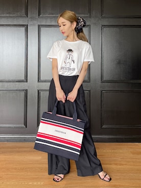 「DRESSTERIOR（ドレステリア）のアイテム（Tシャツ/カットソー）」を使った、natsukiさん（レディース・160cm）の夏コーディネート