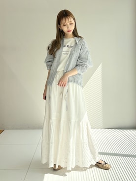 「DRESSTERIOR（ドレステリア）のアイテム（Tシャツ/カットソー）」を使った、natsukiさん（レディース・160cm）の春コーディネート