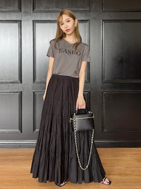 「DRESSTERIOR（ドレステリア）のアイテム（Tシャツ/カットソー）」を使った、natsukiさん（レディース・160cm）の夏コーディネート