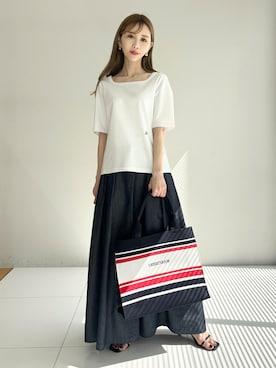 「DRESSTERIOR（ドレステリア）のアイテム（Tシャツ/カットソー）」を使った、natsukiさん（レディース・160cm）の春コーディネート