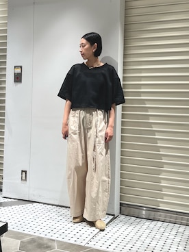 「NANO universe（ナノユニバース）のアイテム（その他パンツ）」を使った、nanoyanagidaさん（レディース・169cm）の春コーディネート