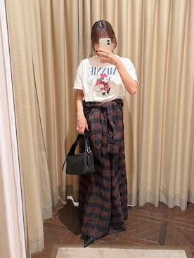 「GALENA（LOUNGEDRESS）（ガレナ）の【GALENA/ガレナ】オーバルボールチェーンネックレス（ネックレス、シルバー系）」を使った、sakuraさん（レディース・153cm）の夏コーディネート