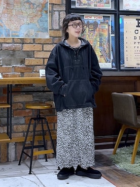 「niko and...（ニコアンド）のアイテム（スカート）」を使った、おやぶさん（レディース・157cm）の夏コーディネート