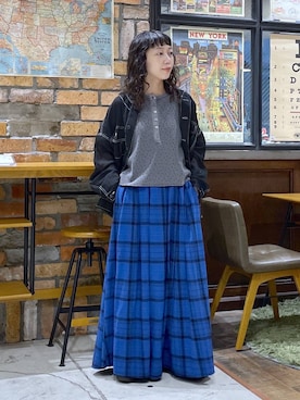 「niko and...（ニコアンド）の[MODE NORM CORE] メッシュノーカラーブルゾン（ブルゾン、ブラック系）」を使った、おやぶさん（レディース・157cm）の秋コーディネート