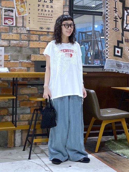 NICO:送料無料 ヴィンテージグラフィックレースTシャツ（Tシャツ/カットソー）｜niko
