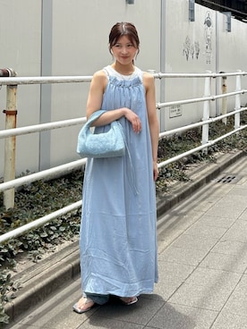 「Ungrid（アングリッド）のアイテム」を使った、鈴木知華さん（レディース・155cm）の夏コーディネート