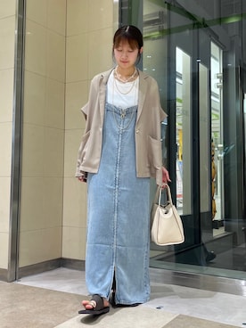 「DouDou（ドゥドゥ）のアイテム（アクセサリー）」を使った、mocaさん（レディース・167cm）の夏コーディネート