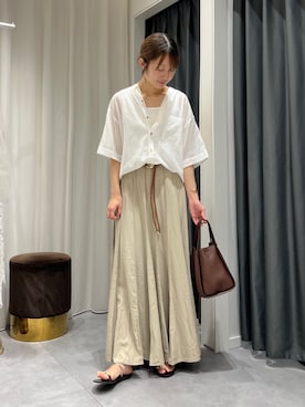 「DouDou（ドゥドゥ）のアイテム（バッグ）」を使った、mocaさん（レディース・167cm）の夏コーディネート