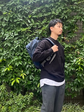 「アイテム（ニット/セーター）」を使った、新田さん（メンズ・182cm・30代）の秋コーディネート