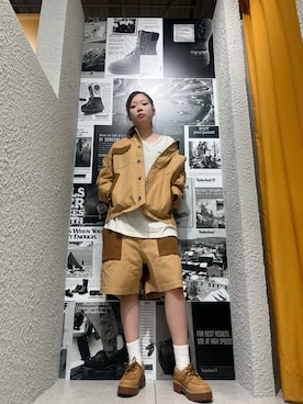 「Timberland（ティンバーランド）のアイテム」を使った、くるみさん（レディース・160cm）の夏コーディネート