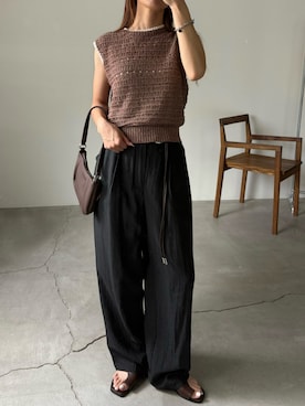 「select MOCA（セレクトモカ）のアイテム（その他パンツ）」を使った、rreinaさん（レディース・154cm）の夏コーディネート