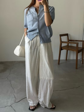 「select MOCA（セレクトモカ）のアイテム（その他パンツ）」を使った、rreinaさん（レディース・154cm）の夏コーディネート
