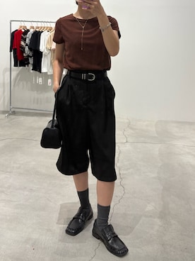 「select MOCA（セレクトモカ）のアイテム（バッグ）」を使った、rreinaさん（レディース・154cm）の夏コーディネート