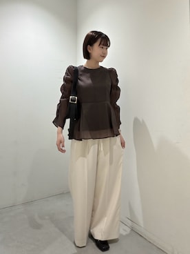 「NATURAL BEAUTY BASIC（ナチュラルビューティーベーシック）のアイテム」を使った、Honokaさん（レディース・164cm）の夏コーディネート