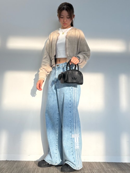adidas（アディダス） ワイドパンツ ジーンズ デニム デニムパンツ