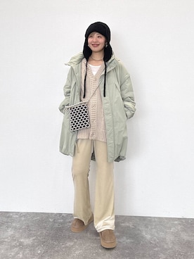 「アイテム（ニットキャップ/ビーニー）」を使った、nozomi2lepsimさん（レディース・158cm・30代）の冬コーディネート