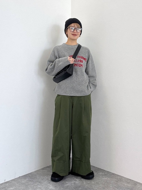 セール】7ゲージ畔編みロゴプルオーバー 611352（ニット/セーター