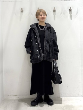 「アイテム（ネックレス）」を使った、nozomi2lepsimさん（レディース・158cm・30代）の冬コーディネート