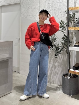 「アイテム（キャップ）」を使った、nozomi2lepsimさん（レディース・158cm・30代）の冬コーディネート