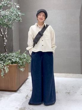 「LEPSIM（レプシィム）のアイテム（デニムパンツ）」を使った、nozomi2lepsimさん（レディース・158cm）の秋コーディネート