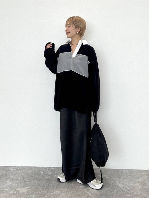 ストレッチサテンスカート　497324