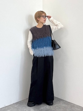 「アイテム（ボストンバッグ）」を使った、nozomi2lepsimさん（レディース・158cm・30代）の冬コーディネート