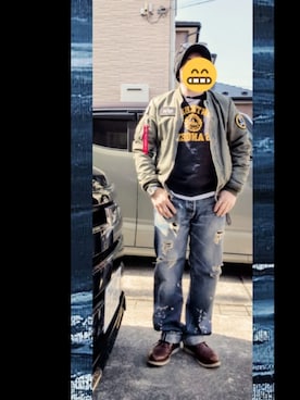 「アイテム（キャスケット）」を使った、kohatomaさん（メンズ・165cm）の春コーディネート