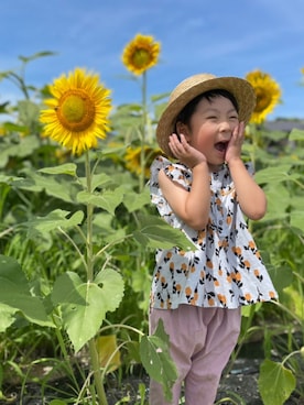 「sense of wonder（センスオブワンダー）のアイテム（トップス）」を使った、kaedeさん（キッズ・100cm）の秋コーディネート