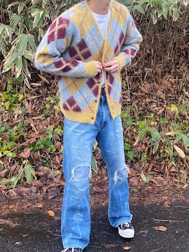 Needles モヘヤニットアーガイルカーディガン Needles（ニードルス）の「＜NEEDLES（ニードルズ）＞モヘヤ