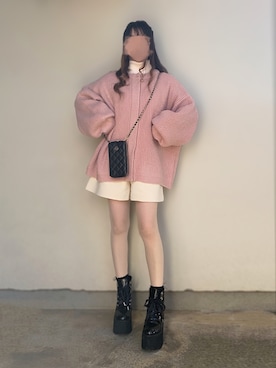 「GRL（グレイル）のアイテム（カーディガン/ボレロ）」を使った、🐰ㅤメ ｲ ﾒ ｲㅤ🐰さん（レディース・154cm）の春コーディネート