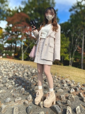 「dazzlin（ダズリン）のアイテム」を使った、🐰ㅤメ ｲ ﾒ ｲㅤ🐰さん（骨格ストレート・レディース・154cm）の秋コーディネート