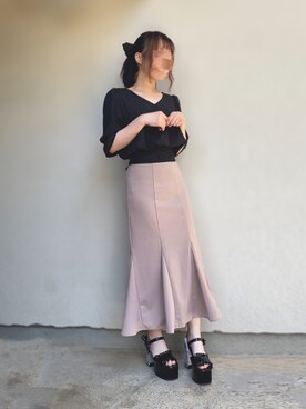 「夢展望（ユメテンボウ）のアイテム（シャツ/ブラウス）」を使った、🐰ㅤメ ｲ ﾒ ｲㅤ🐰さん（レディース・153cm）の夏コーディネート