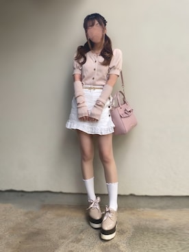 「コットンレース」｜「アイテム（その他シューズ）」を使った、🐰ㅤメ ｲ ﾒ ｲㅤ🐰さん（レディース・153cm）の夏コーディネート