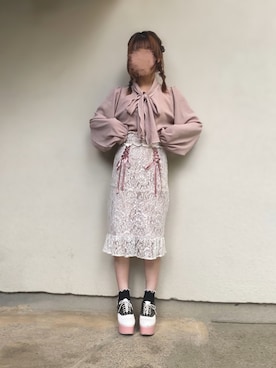 「アイテム（ドレスシューズ、ピンク系）」を使った、🐰ㅤメ ｲ ﾒ ｲㅤ🐰さん（レディース・153cm）の夏コーディネート