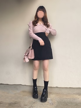 「Allamanda（アラマンダ）のアイテム」を使った、🐰ㅤメ ｲ ﾒ ｲㅤ🐰さん（レディース・153cm）の春コーディネート