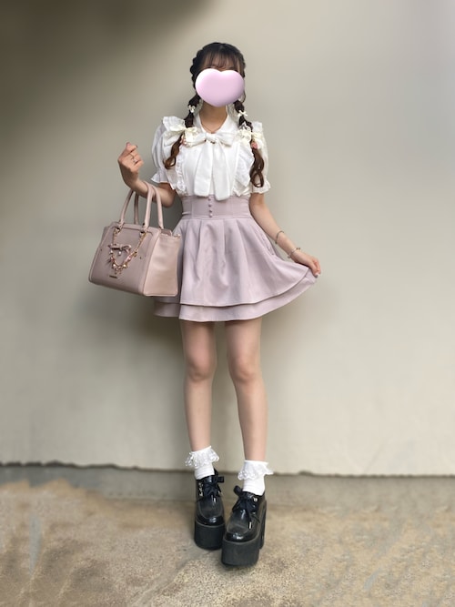ROJITA スカート　evelyn 長袖ブラウス　スカート　コーデセット 2点セット】図書館で出会ったあの子のプリーツカラーブラウス