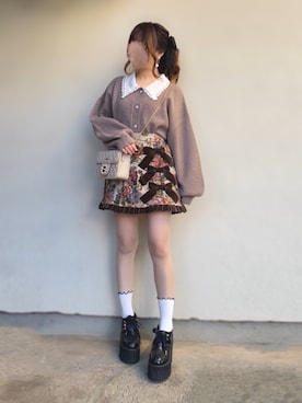 「アプレジュール」｜「アイテム（アクセサリー）」を使った、🐰ㅤメ ｲ ﾒ ｲㅤ🐰さん（レディース・153cm）の秋コーディネート
