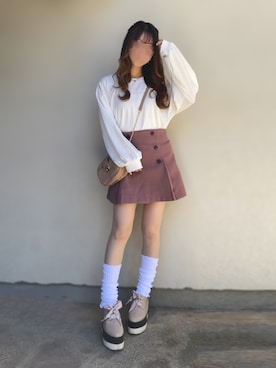 「GRL」｜「アイテム（レッグウェア）」を使った、🐰ㅤメ ｲ ﾒ ｲㅤ🐰さん（レディース・154cm）の秋コーディネート