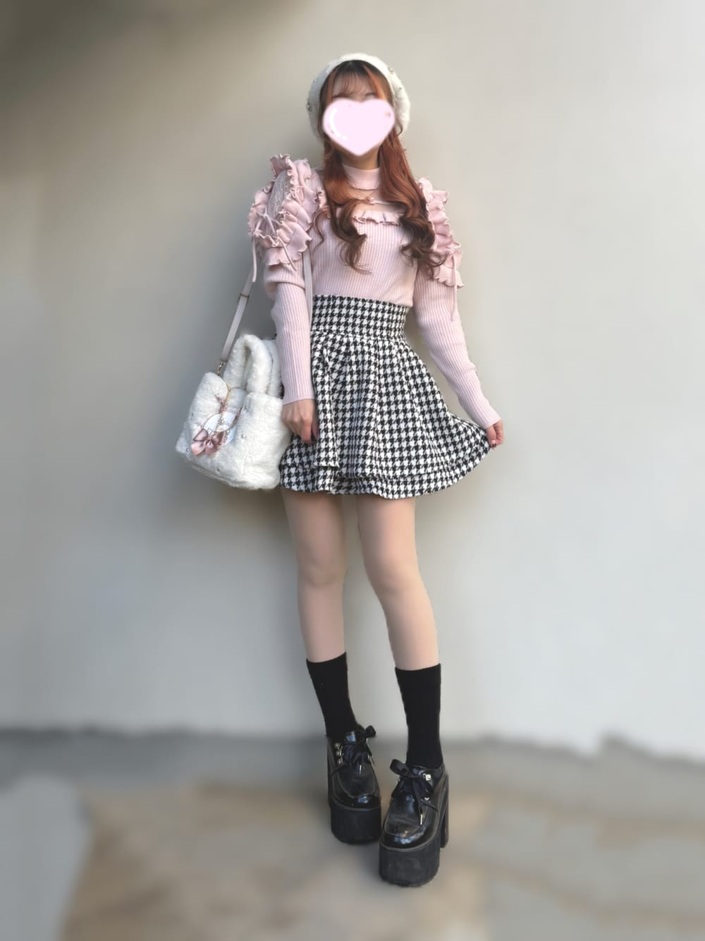 meltie きらきらショルダーフリルニット アイボリー